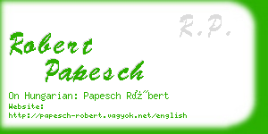 robert papesch business card